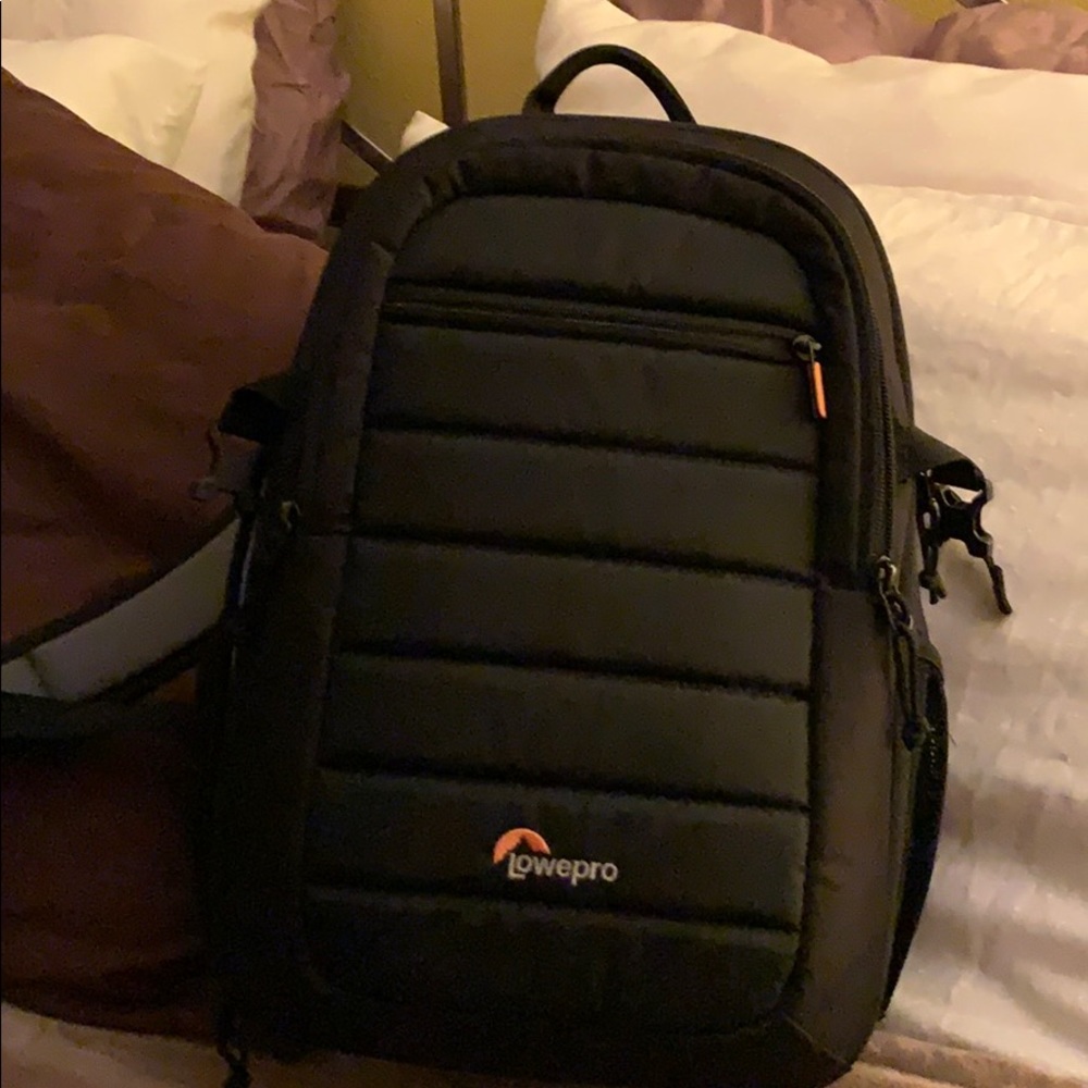 LowePro camera backpack.